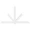 Ekena Millwork Kennewick Architectural Grade PVC Gable Bracket, 108"W x 63"H x 4"D x 6"F, 14/12 Pitch GBP108X63X0406KEN00 - alternate 3